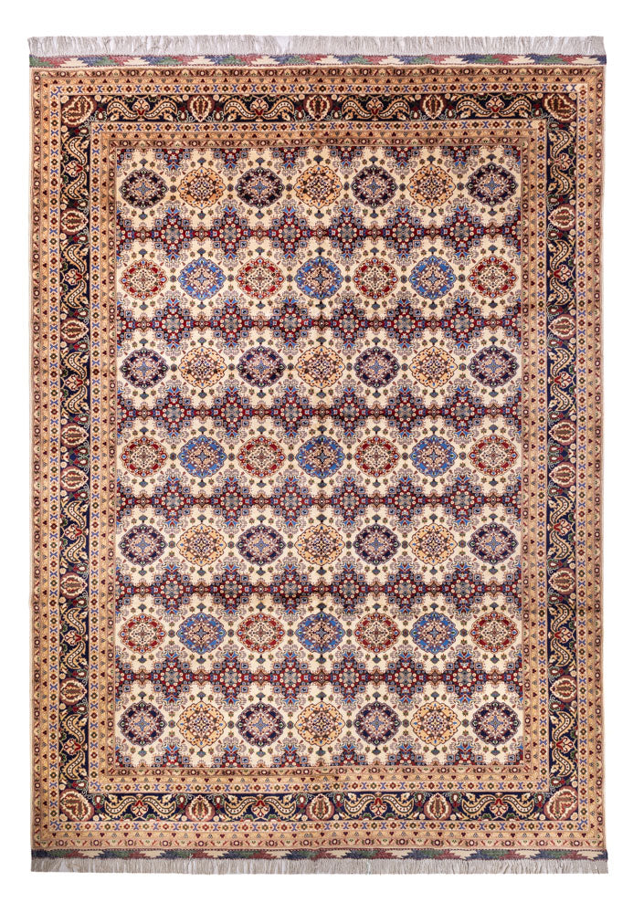 Afghansk matta - 406 x 295 cm - ljusbeige