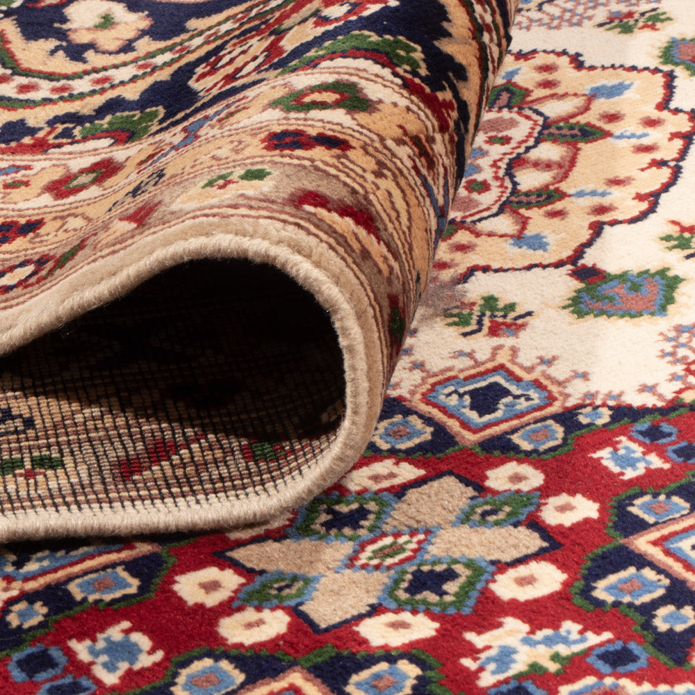 Afghansk matta - 406 x 295 cm - ljusbeige