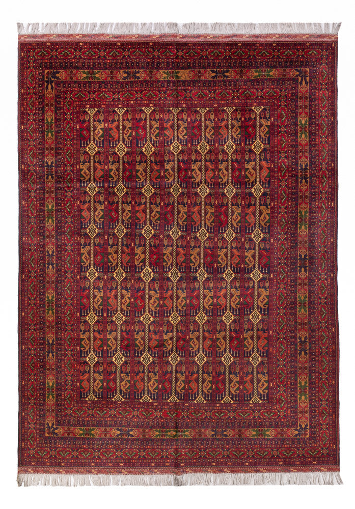 Afghansk matta - 353 x 254 cm - rost