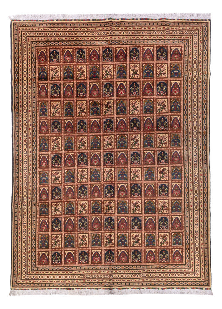Afghansk matta - 339 x 240 cm - mörk beige