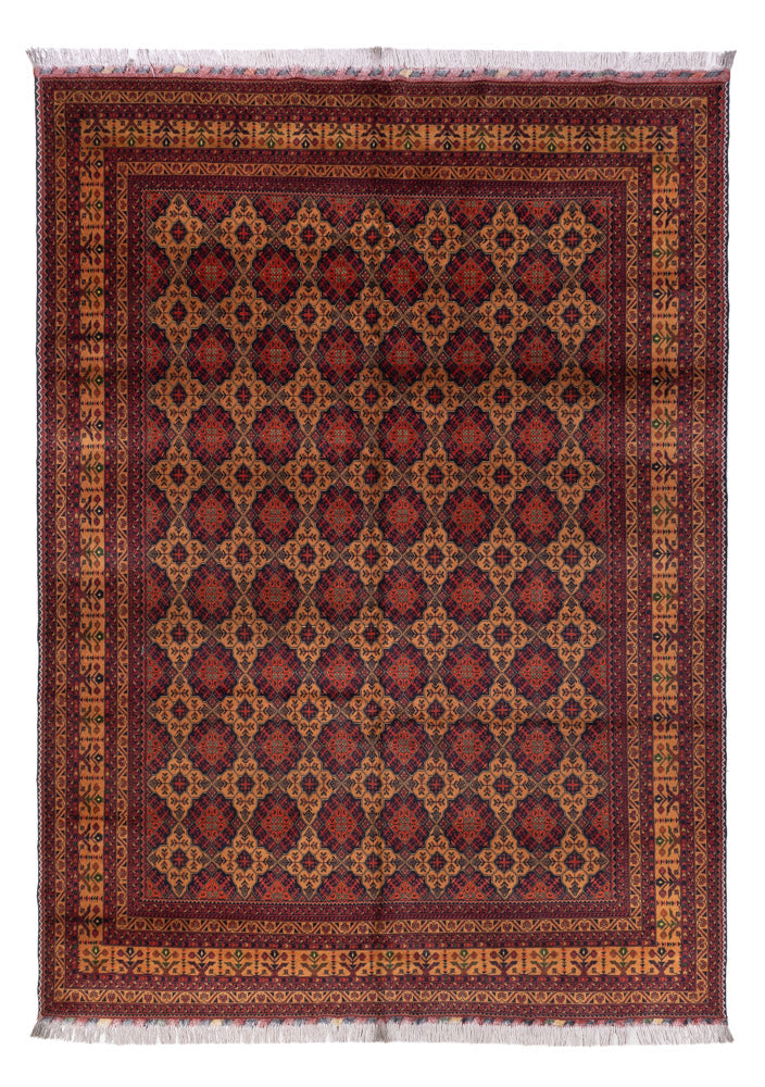 Afghansk matta - 334 x 248 cm - mörk beige