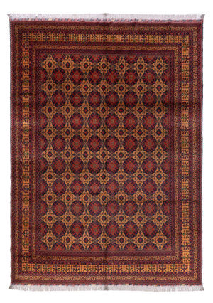 Afghansk matta - 334 x 248 cm - mörk beige