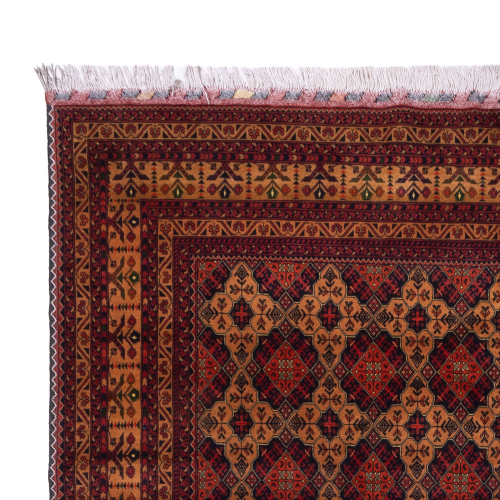 Afghansk matta - 334 x 248 cm - mörk beige