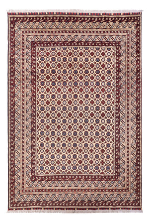Afghansk matta - 281 x 194 cm - ljusbeige