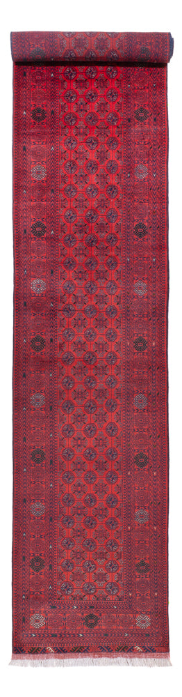 Runner Afghansk matta - Bukhara - 479 x 89 cm - röd