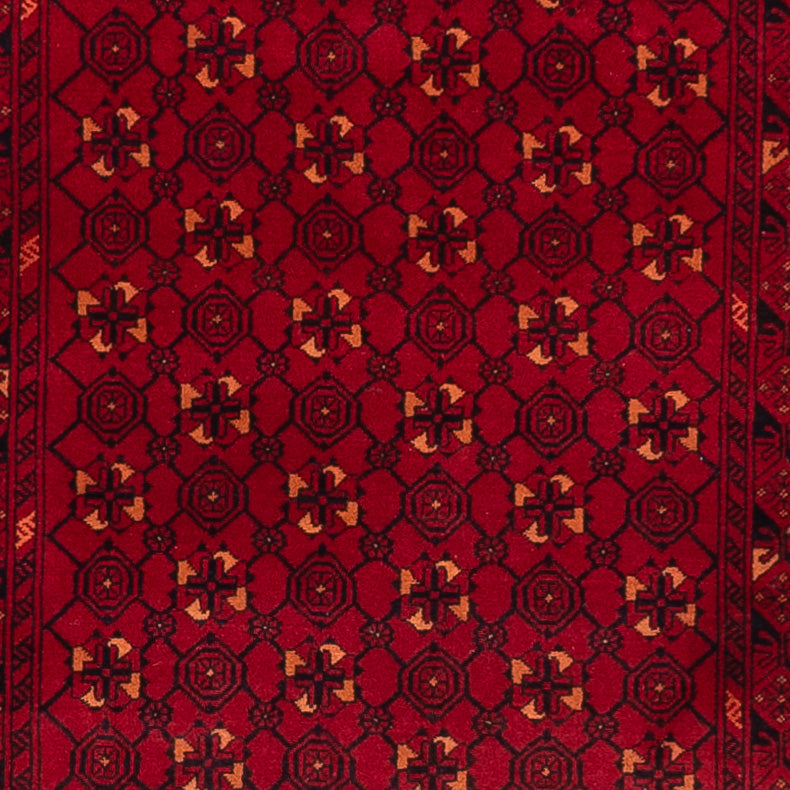 Runner Afghansk matta - Bukhara - 273 x 86 cm - röd