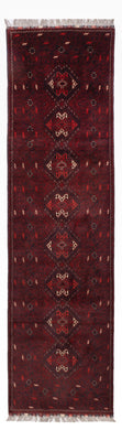 Runner Afghansk matta - 295 x 79 cm - röd