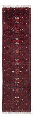 Runner Afghansk matta - 300 x 79 cm - röd
