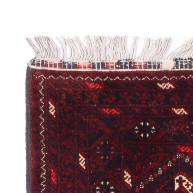 Runner Afghansk matta - 300 x 79 cm - röd