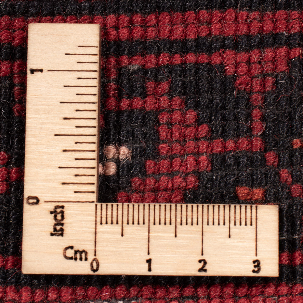 Runner Afghansk matta - 388 x 77 cm - röd