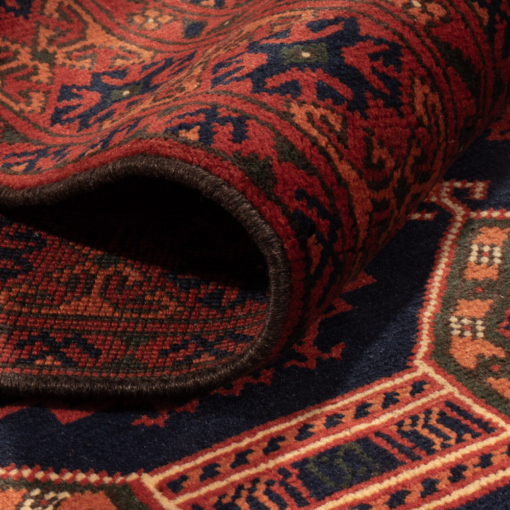 Runner Afghansk matta - 409 x 86 cm - mörk beige