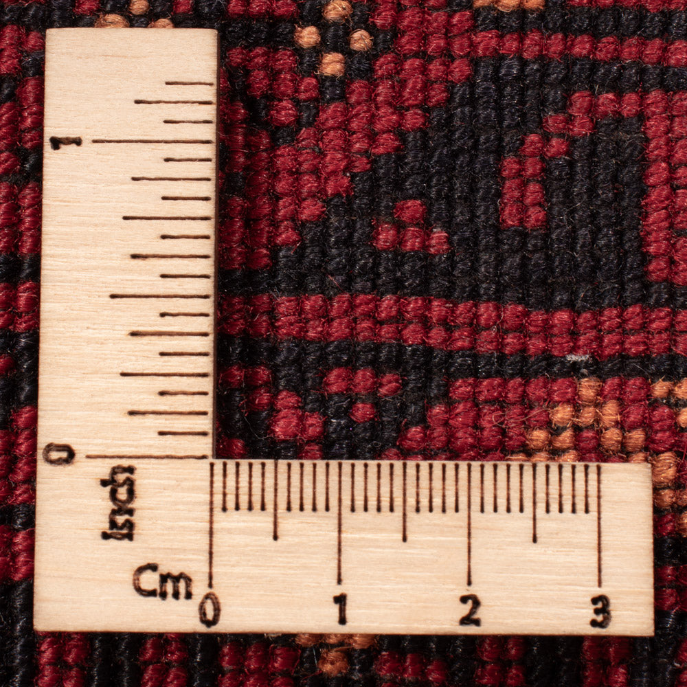 Runner Afghansk matta - 277 x 89 cm - röd