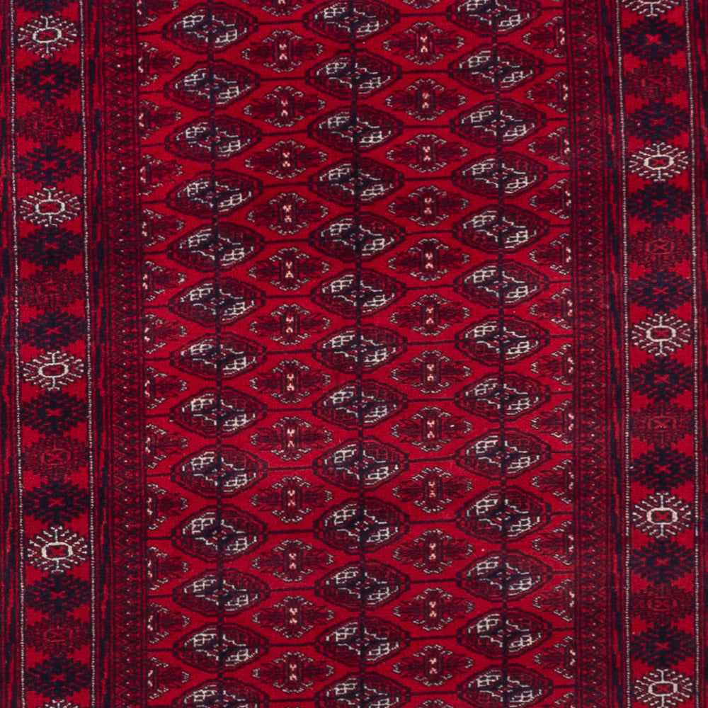 Runner Turkaman-matta - 396 x 87 cm - röd