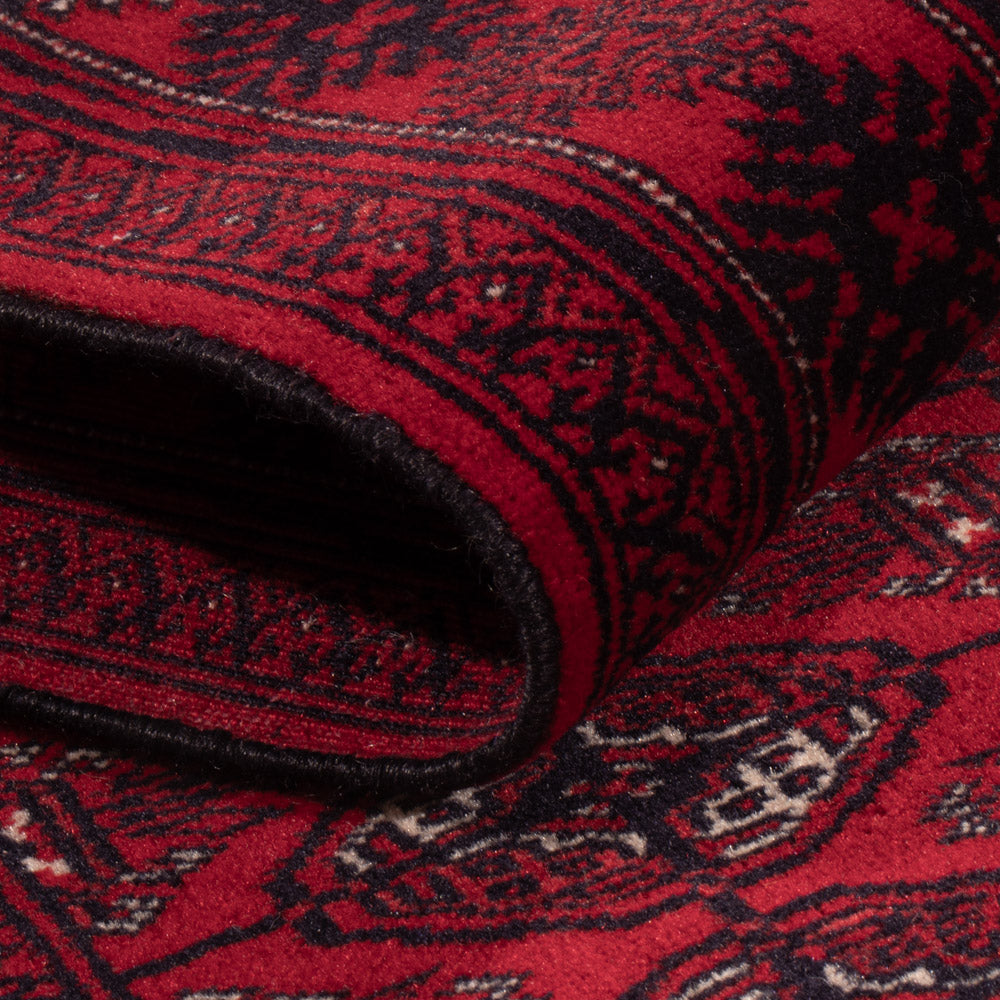 Runner Turkaman-matta - 396 x 87 cm - röd