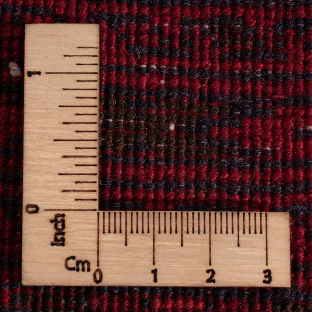 Afghansk matta - 118 x 57 cm - mörkröd