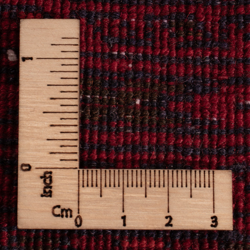 Afghansk matta - 118 x 57 cm - mörkröd