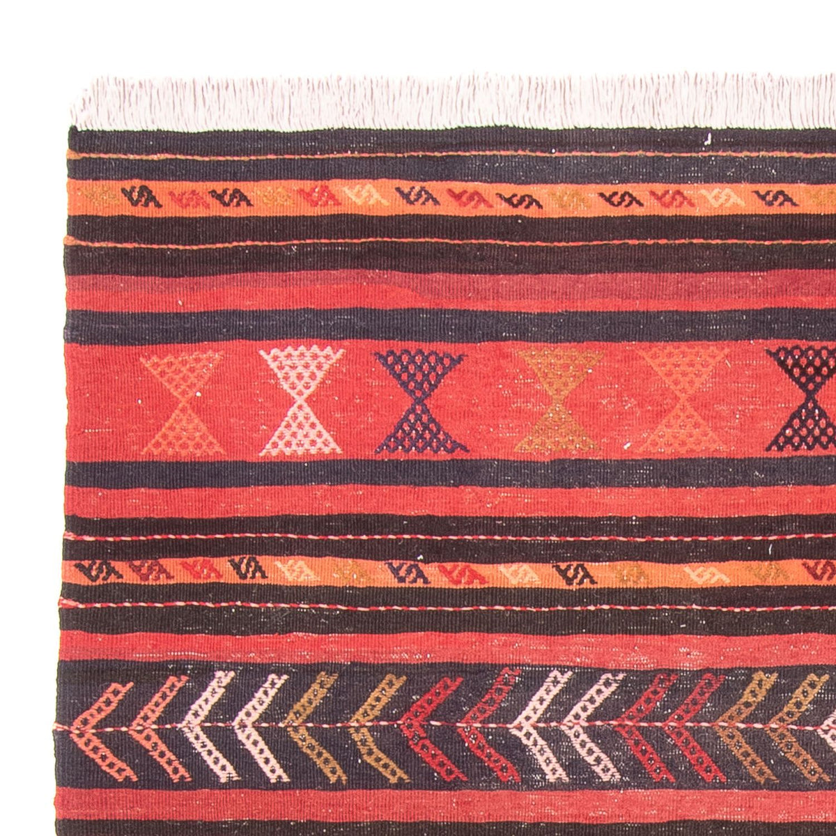 Kelim-matta - gammal - 190 x 160 cm - flerfärgad