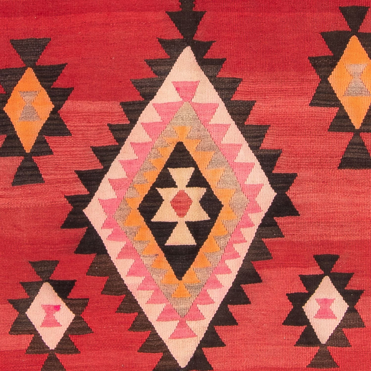 Runner Kelim-matta - gammal - 387 x 160 cm - flerfärgad