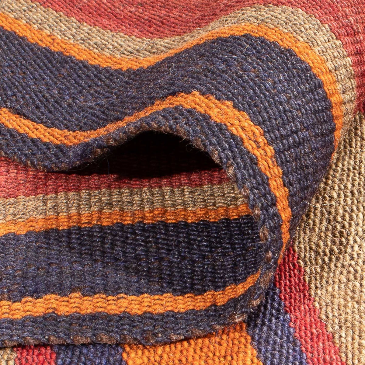 Kelim-matta - gammal - 200 x 170 cm - flerfärgad