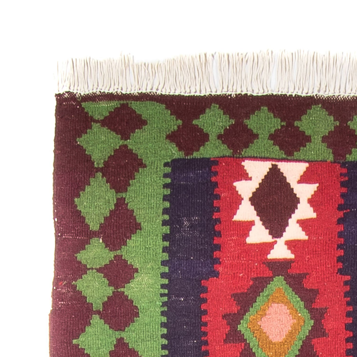 Runner Kelim-matta - gammal - 275 x 110 cm - flerfärgad