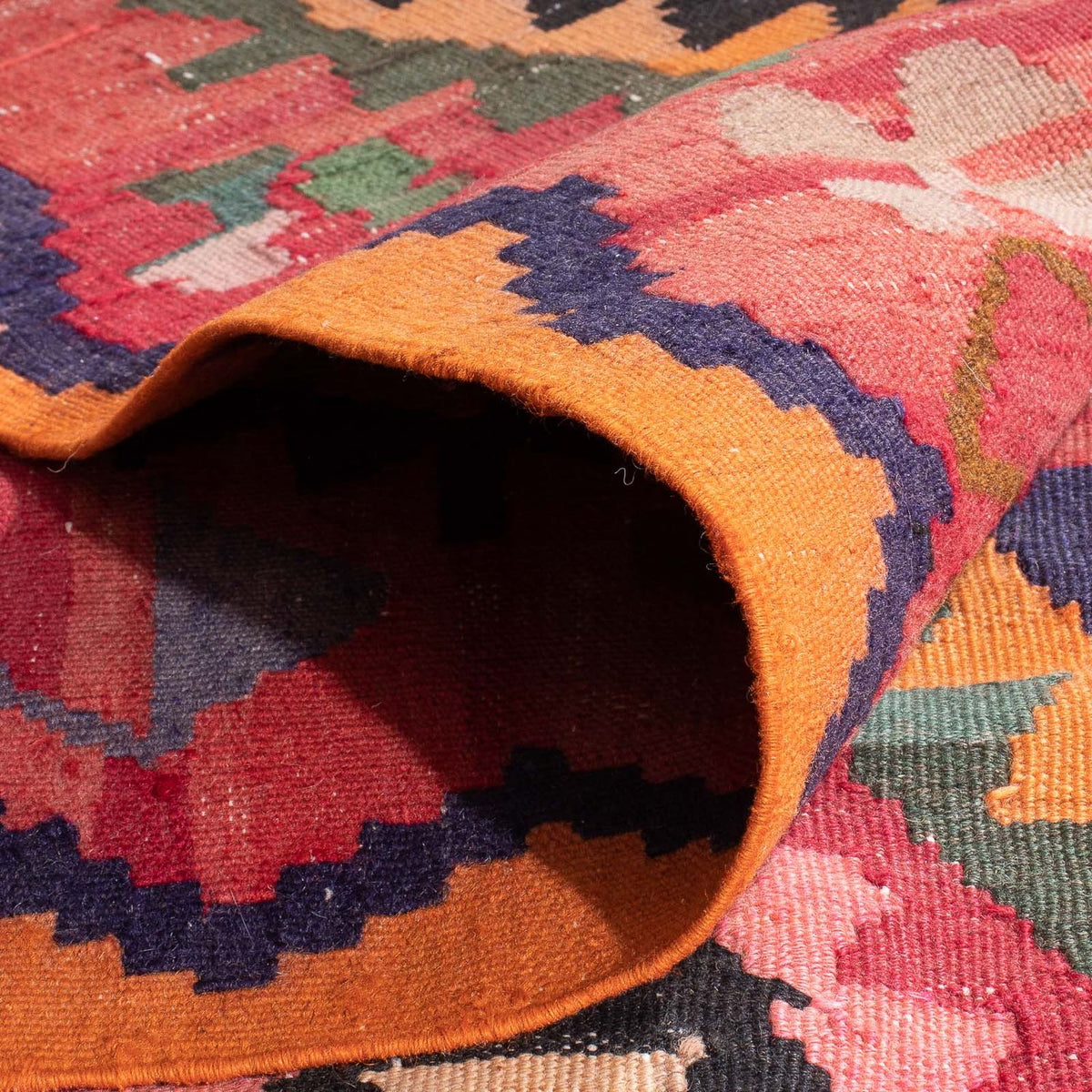 Runner Kelim-matta - gammal - 310 x 165 cm - flerfärgad