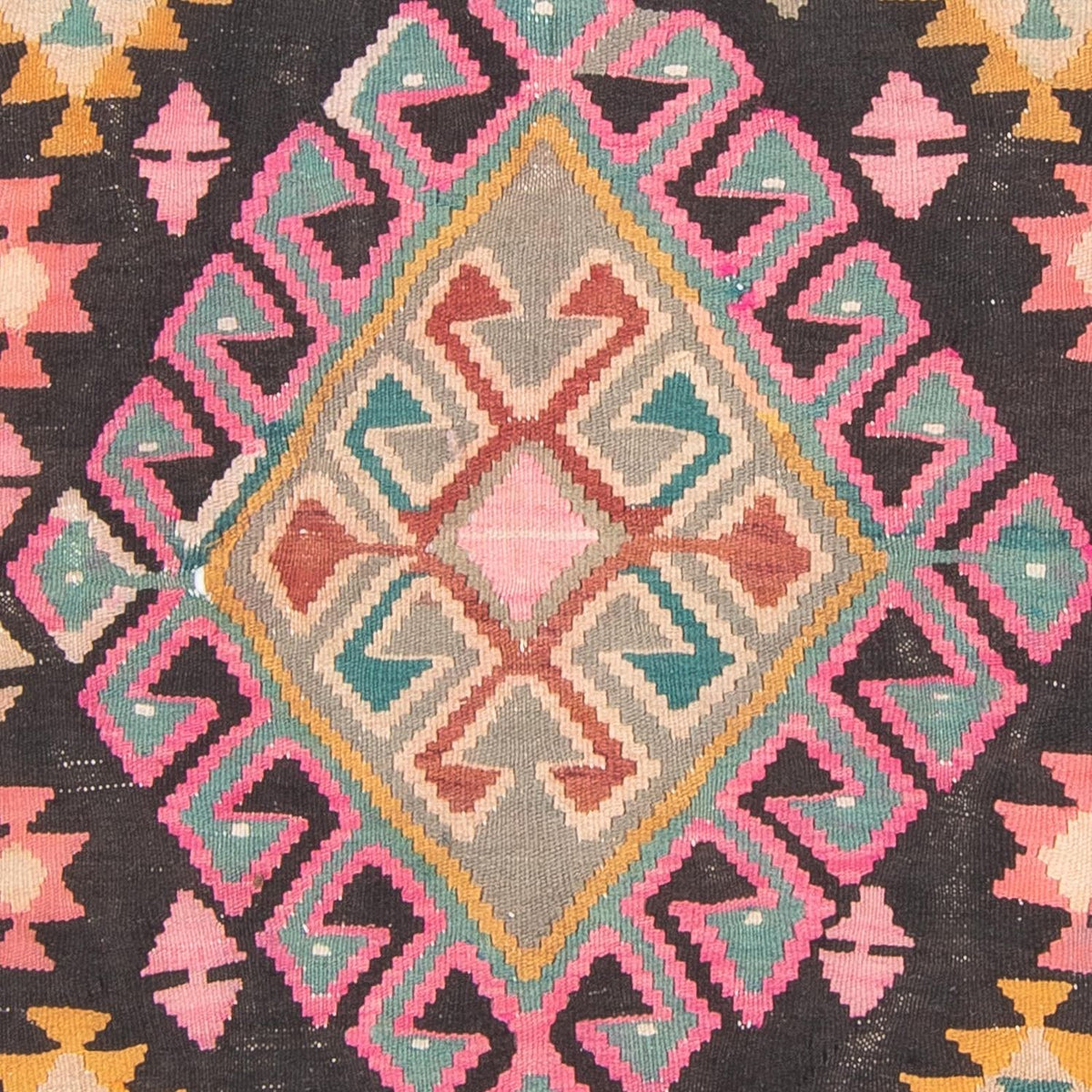 Runner Kelim-matta - gammal - 347 x 150 cm - flerfärgad