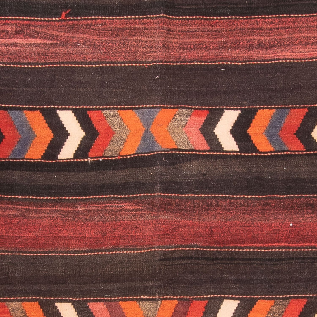 Runner Kelim-matta - gammal - 433 x 160 cm - flerfärgad