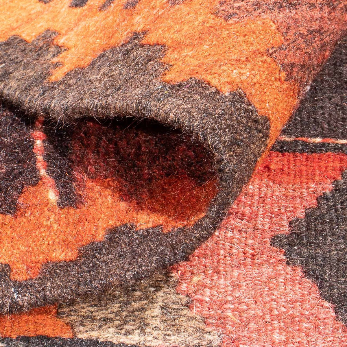 Runner Kelim-matta - gammal - 433 x 160 cm - flerfärgad