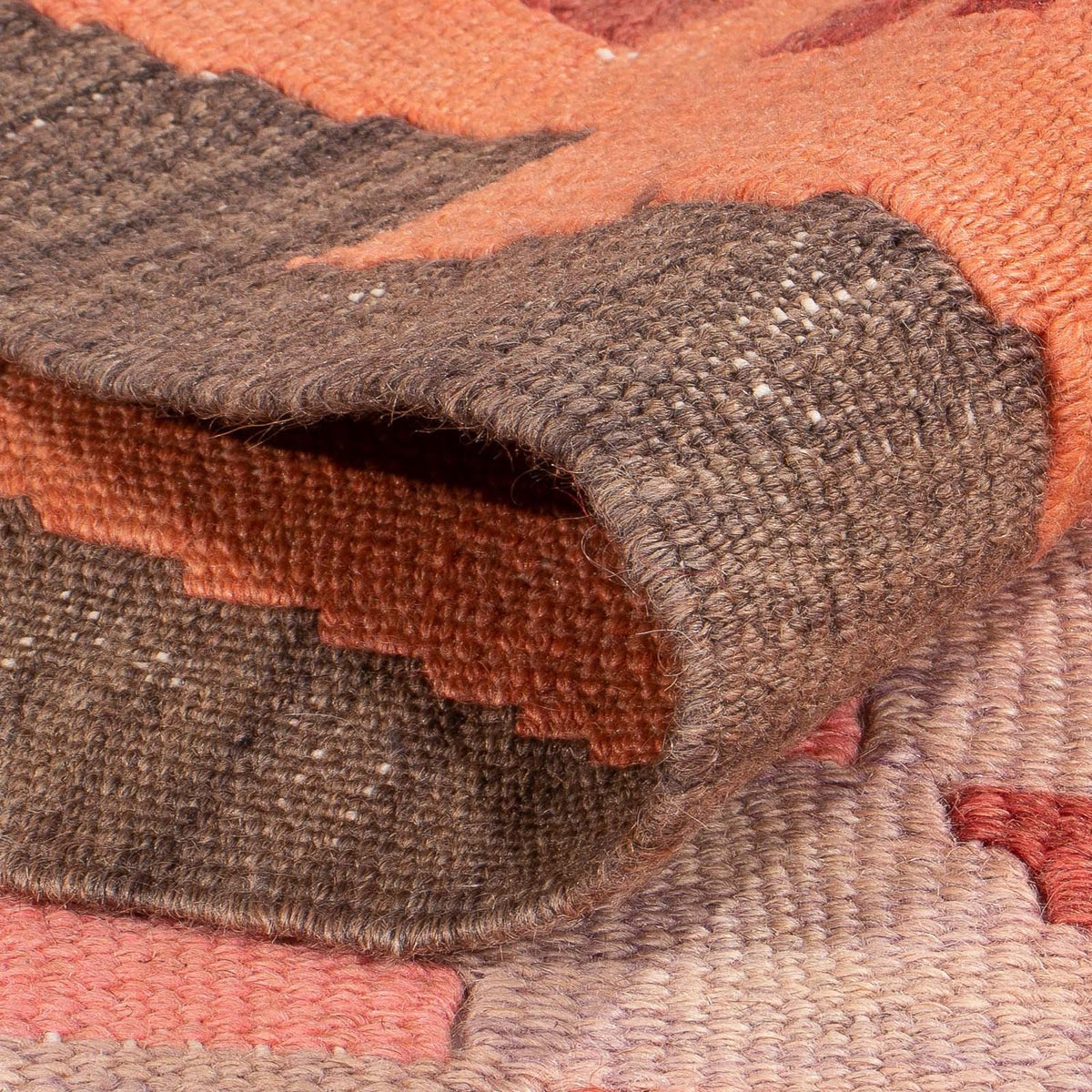 Runner Kelim-matta - gammal - 270 x 110 cm - flerfärgad