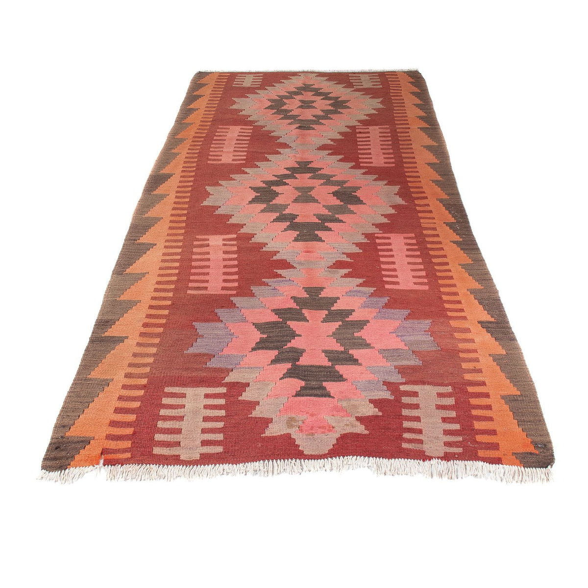 Runner Kelim-matta - gammal - 270 x 110 cm - flerfärgad