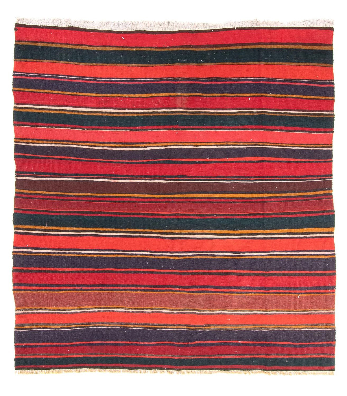 Kelim-matta - gammal kvadrat  - 215 x 190 cm - flerfärgad