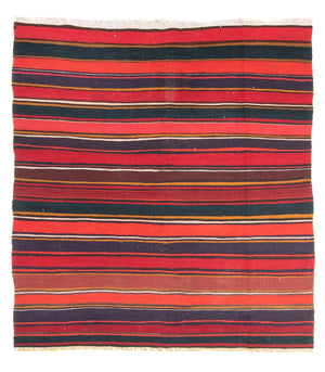 Kelim-matta - gammal kvadrat  - 215 x 190 cm - flerfärgad