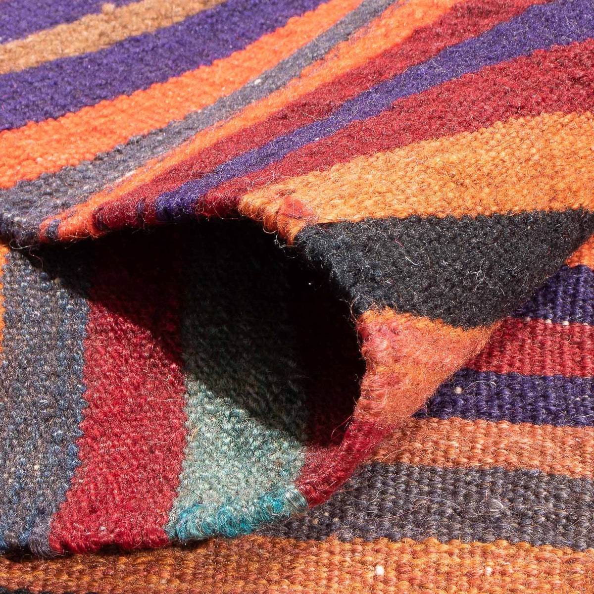 Runner Kelim-matta - gammal - 300 x 122 cm - flerfärgad