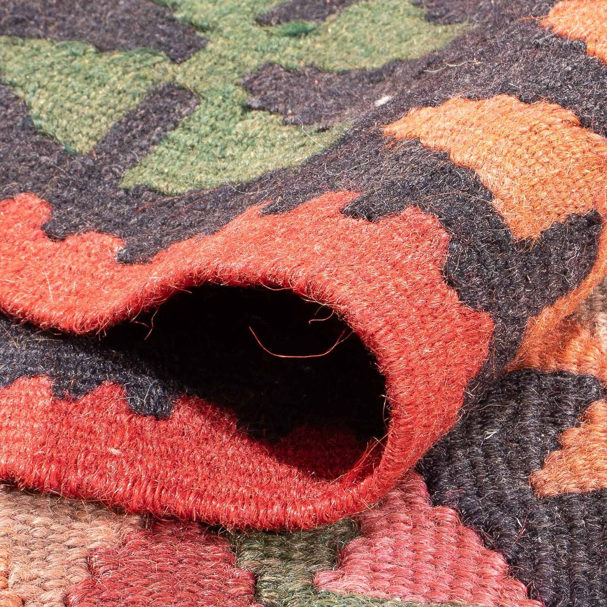 Runner Kelim-matta - gammal - 355 x 150 cm - flerfärgad