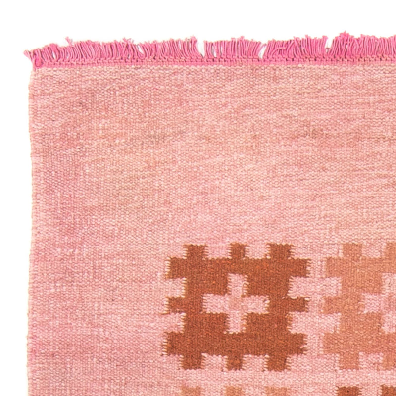 Kelim matta - trendig - 179 x 117 cm - rosa