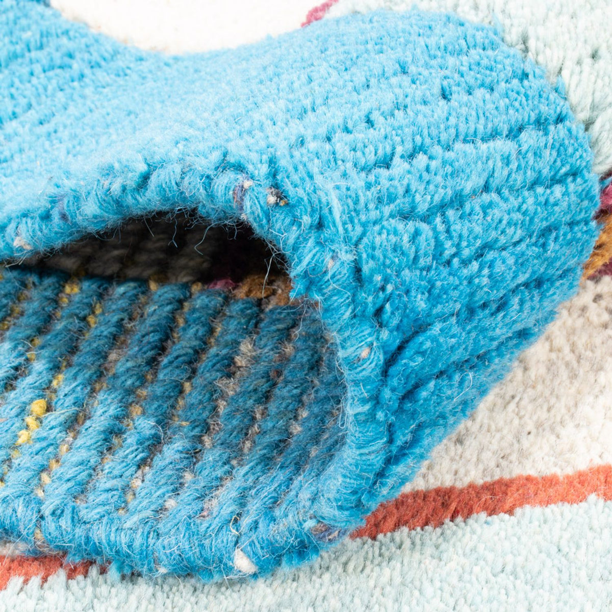 Nepal mattan - 140 x 70 cm - turkos