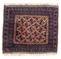 Baluch-matta kvadrat  - 70 x 60 cm - flerfärgad