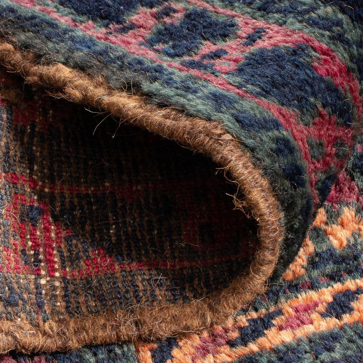 Baluch-matta kvadrat  - 70 x 60 cm - flerfärgad