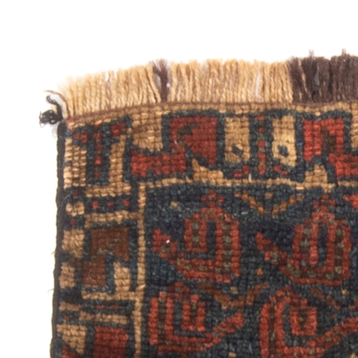 Afghansk matta kvadrat  - 32 x 20 cm - flerfärgad