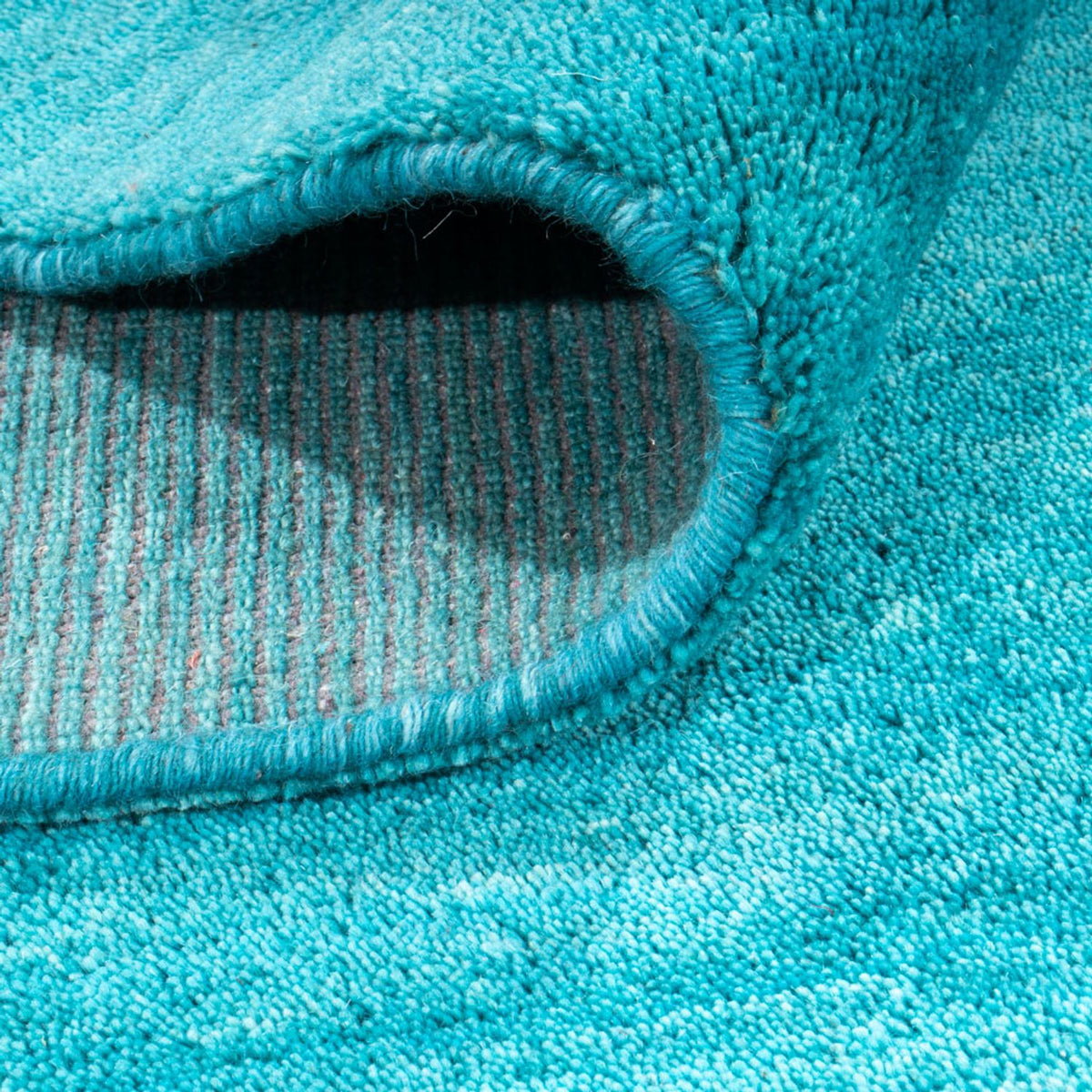 Gabbeh-matta - Softy kvadrat  - 200 x 200 cm - turkos