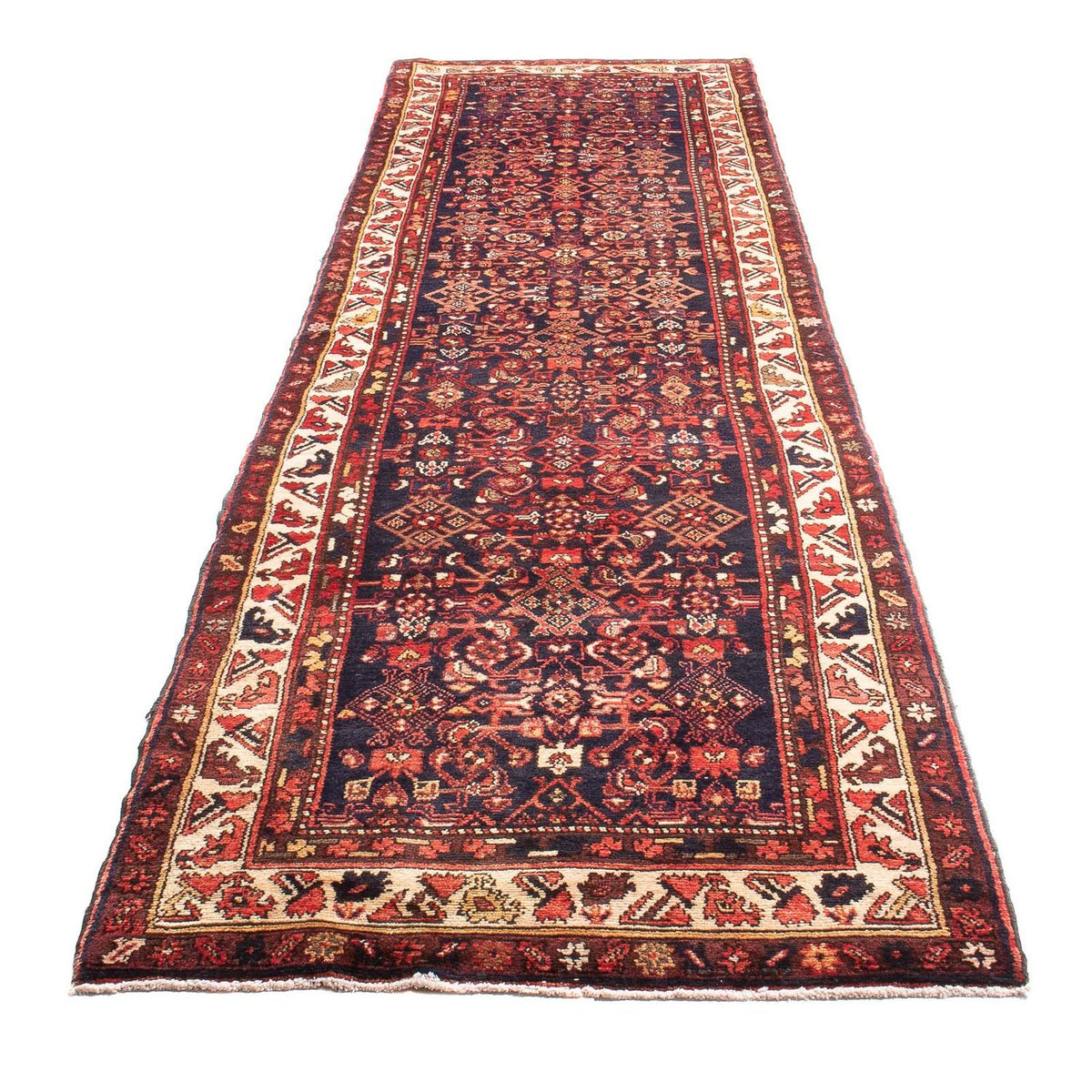 Runner Persisk matta - Nomadic - 412 x 105 cm - mörkblå