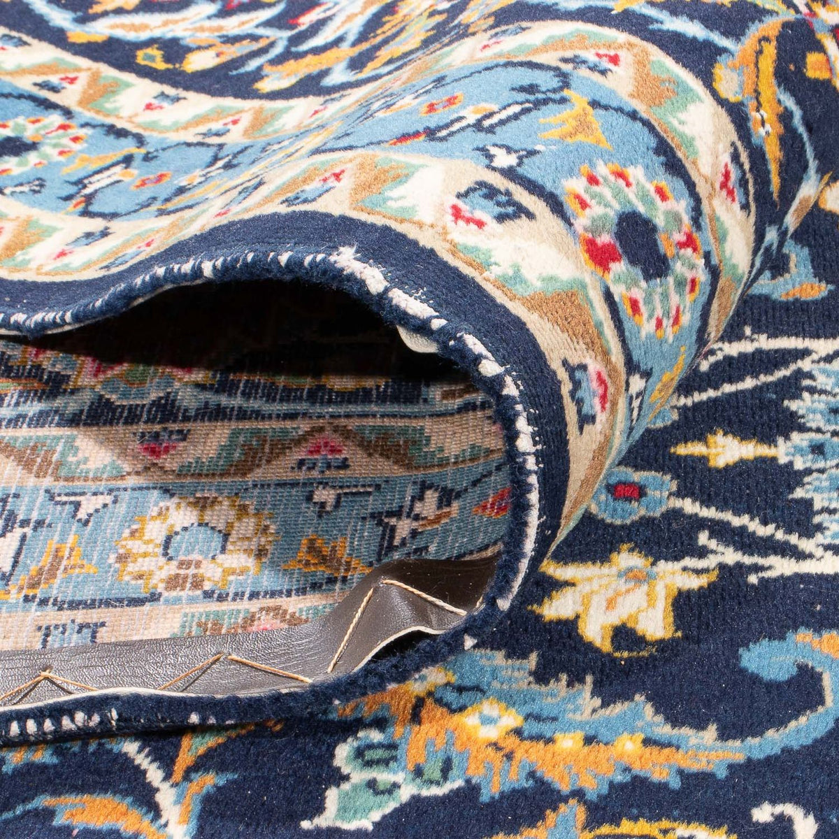 Persiska mattor - Keshan - 390 x 300 cm - mörkblå