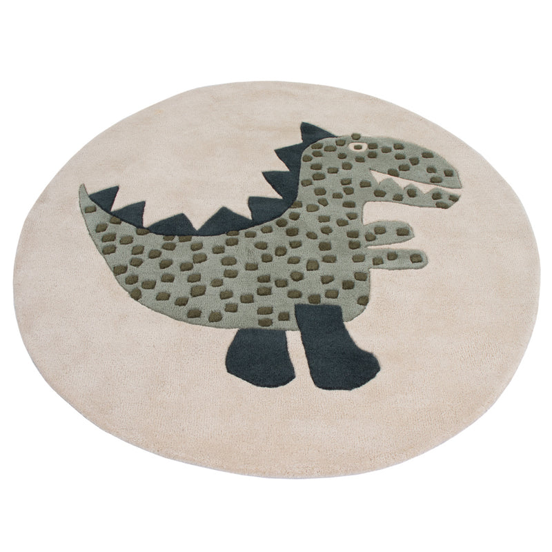 Kinderteppich Dino rund