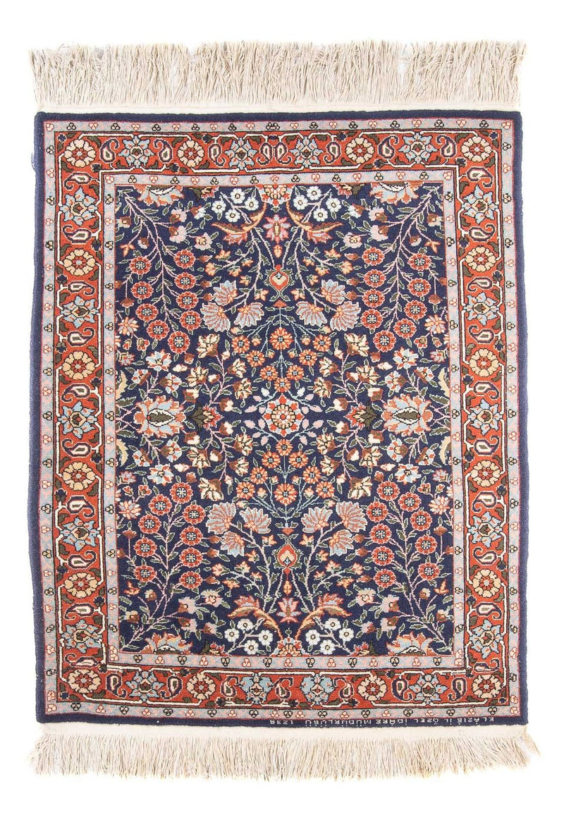 Oriental Carpet - Hereke - 107 x 82 cm - mörkblå