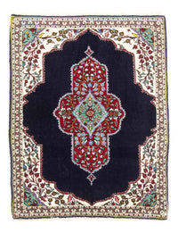 Persisk matta - Tabriz - Royal - 96 x 76 cm - mörkblå