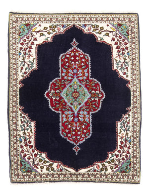 Persisk matta - Tabriz - Royal - 96 x 76 cm - mörkblå