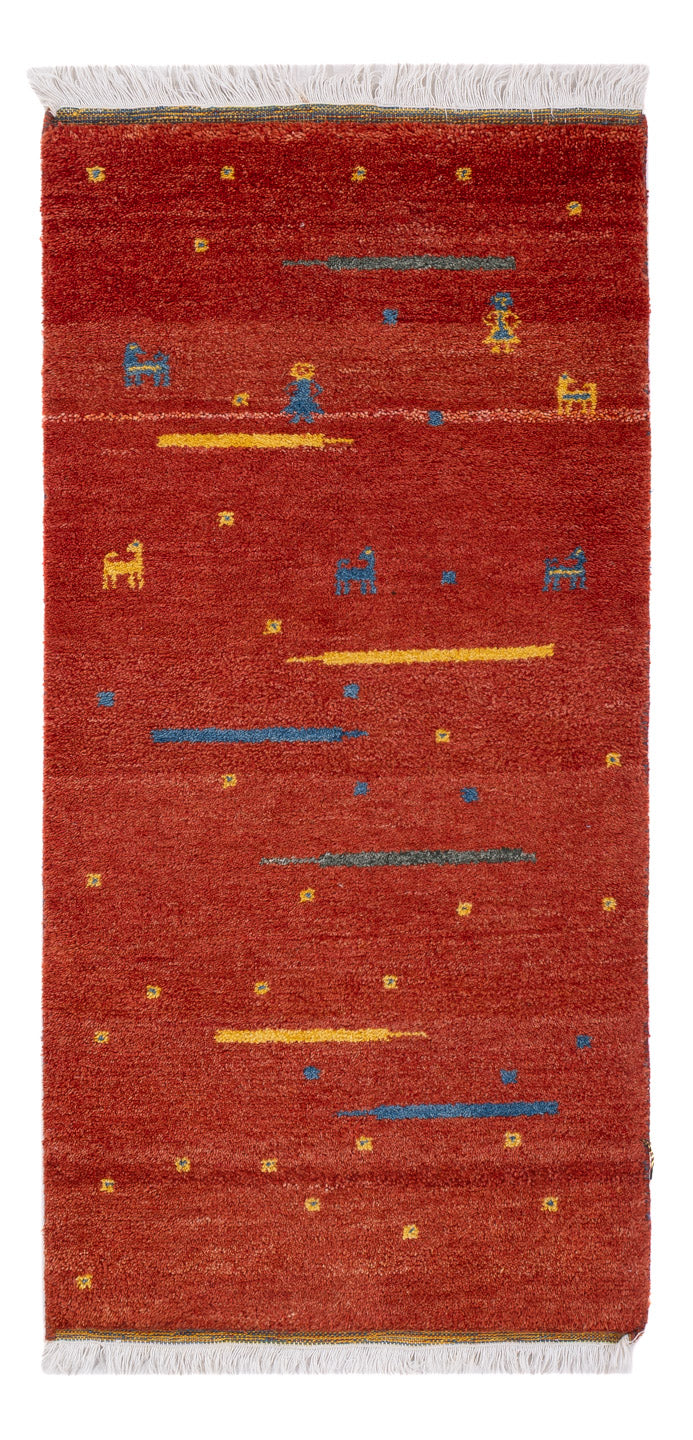 Gabbeh-matta - Indus - 140 x 70 cm - karamell