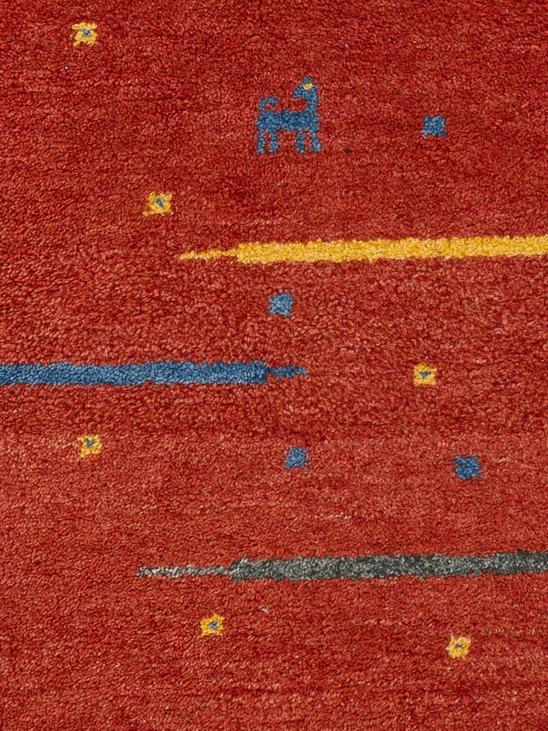 Gabbeh-matta - Indus - 140 x 70 cm - karamell