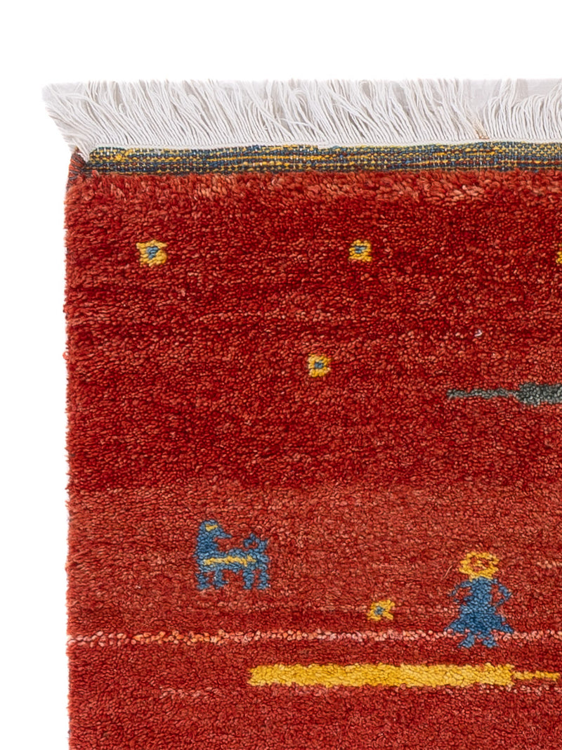 Gabbeh-matta - Indus - 140 x 70 cm - karamell