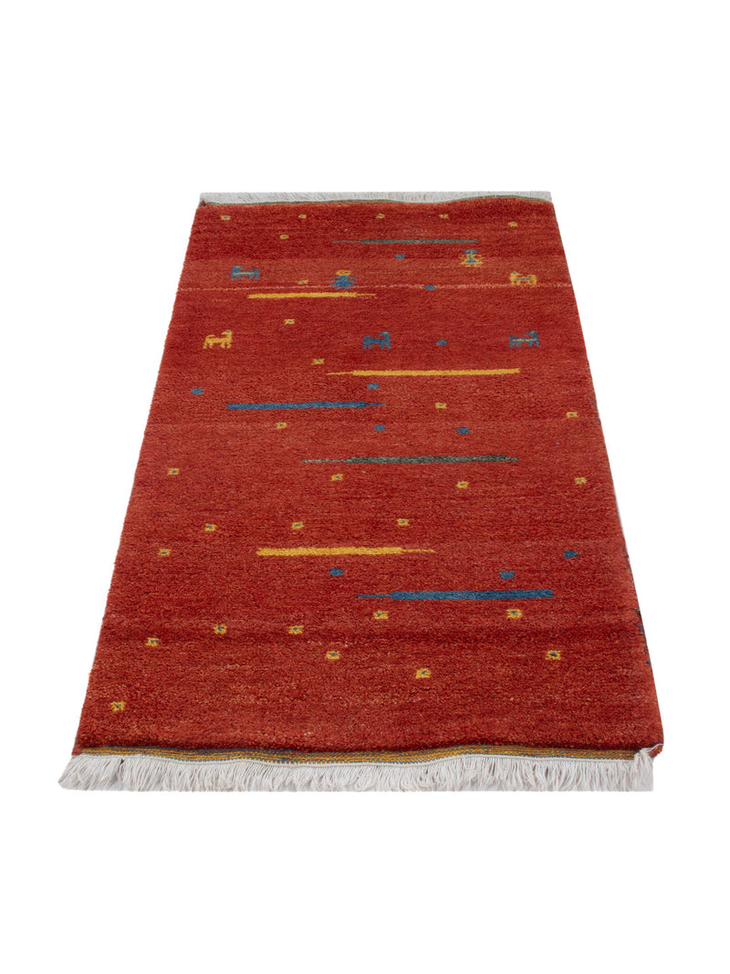 Gabbeh-matta - Indus - 140 x 70 cm - karamell
